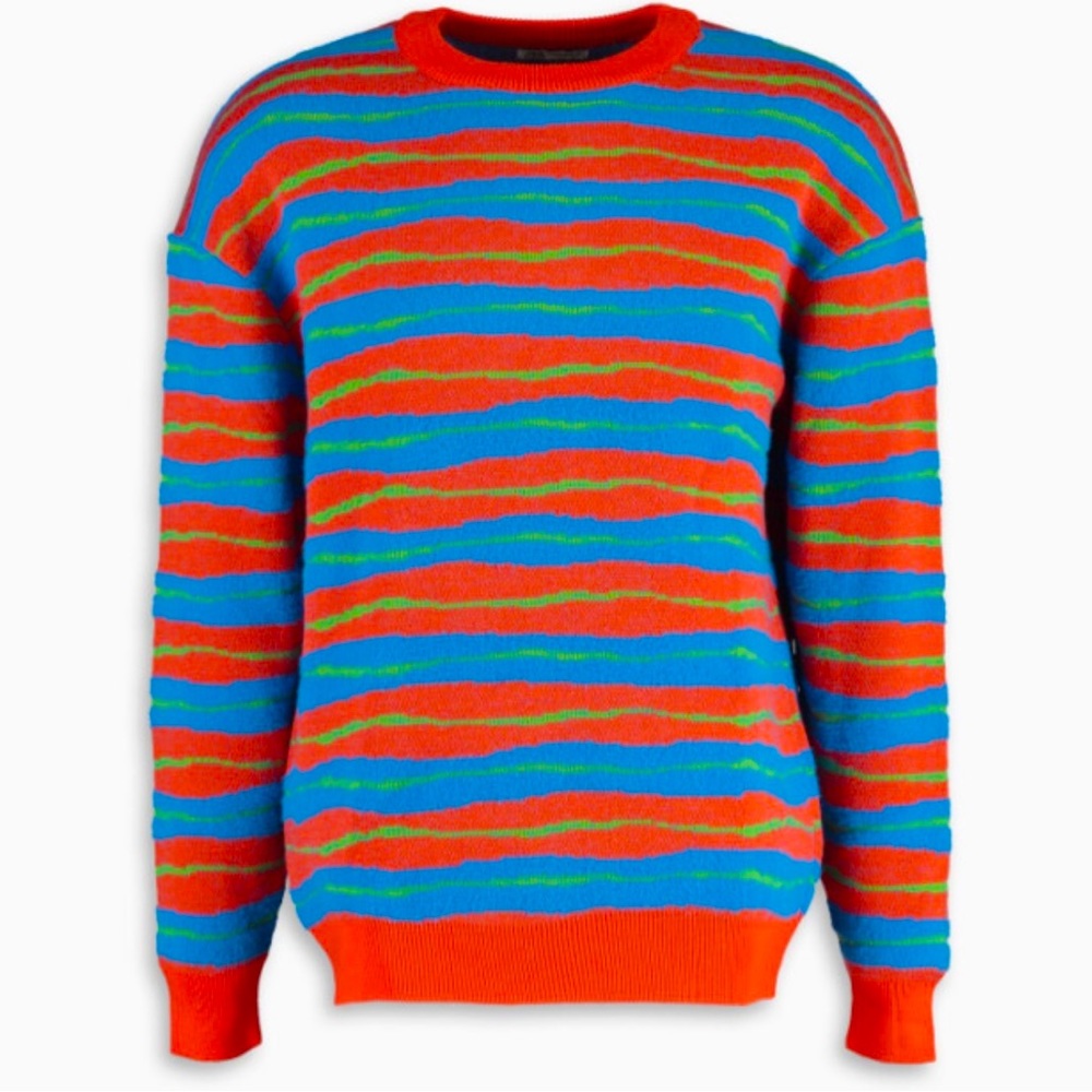 Zara men's multi colored striped jumper